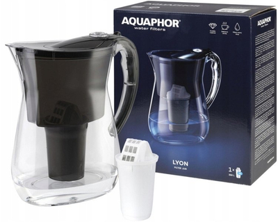 Филтер кана Aquaphor Lyon, 3,8 L, со филтер A5, црна