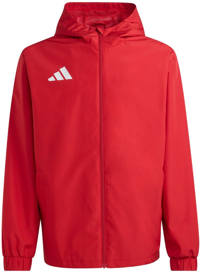 Xhaketë sportive Adidas Entrada 22, me kapuç, poliestër i ricikluar, e kuqe