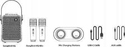 Folëse karaoke Divoom Songbird HQ, 50W, Bluetooth, e bardhë