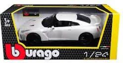 Makine lodër Bburago Nissan GT-R, shkalla 1:24, e bardhë