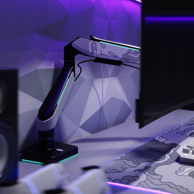 Krah monitori X ARM, deri 49", LED RGB, gri e zezë