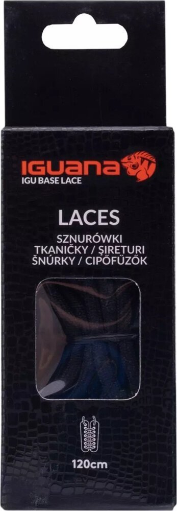 Lidhëse këpucësh Iguana Igu Base Lace, 120cm, poliester, të zeza