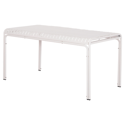 Tavolinë oborri Rachel HM6339.02, alumin, 150x80x75 cm, e bardhë