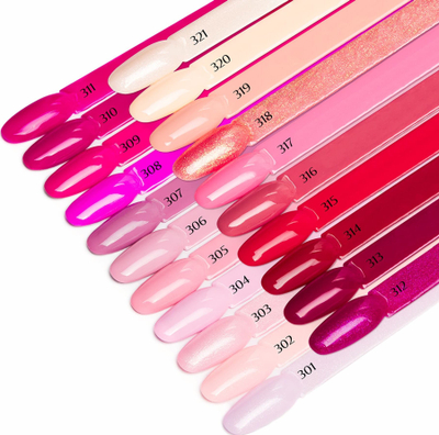 Lak xhel hibrid Ocho Nails Color Pink 319, 5 g, rozë e butë