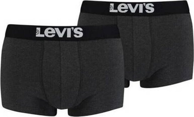 Boksera për burra Levi's Basic, set me 2 copë, gri dhe antracit
