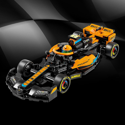 Set për ndërtim LEGO Speed Champions 76919 McLaren Formula 1 2023, 245 copë, portokalli me të zezë