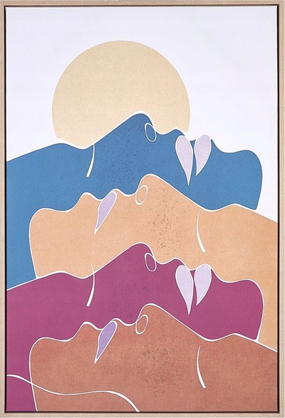 Tabllo kanavacë Beliani FASANO, 63 x 93 cm, motiv femëror, shumëngjyrëshe