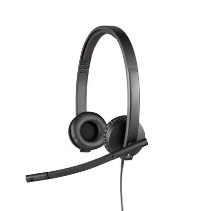 Kufje Logitech H570e, me kabllo, të zeza