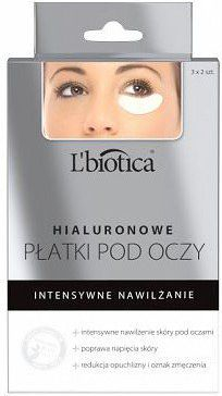 Patches nën sy Lbiotica Hyaluronic, hidratim intensiv, 3x2 copë