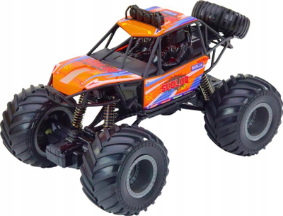Makina me pult Lean Toys Off-road RC Car 1:8, amortizatorë, 12 km/h, portokalli