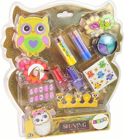 Set grimi dhe manikyri Leantoys Owl, për kalamaj, shumëngjyrësh