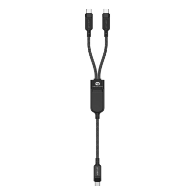 Kabllo USB C Acefast C5-11, 2 në 1, 100W, 1.2m, e zezë