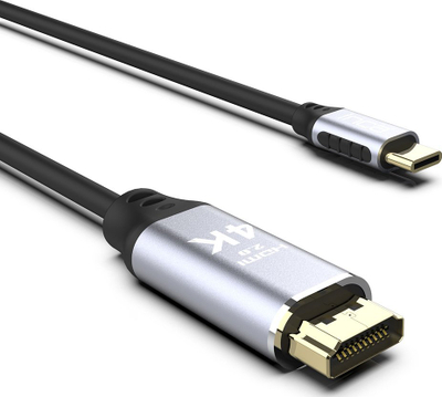 Kабел INCA ITCH-20, USB Type C во HDMI, 2 m, црн