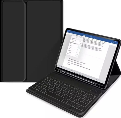 Këllëf me tastierë 4kom.pl SC PEN për Apple iPad 10.9 2022, Bluetooth, me mbajtëse stylus, i zi