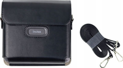 Këllëf LoveInstant për Fujifilm Instax Wide Link, lëkurë eko, me rrip, i zi