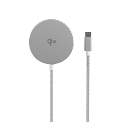 Mbushës pa tel Epico UltraBase Qi2 Mag+ EO50, 15W, MagSafe, i argjendtë