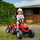 Traktor lodër me pedale Falk Massey Ferguson 8740S FA4010AB, me rimorkio, për kalamaj 3-7 vjeç, i kuq