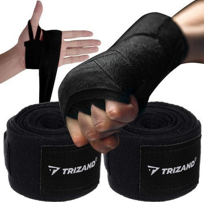 Bandazh boksi Trizand, 4 m, set me 2 copë, i zi