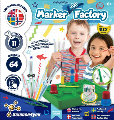 Set kreativ Science4you Marker Fun Factory, DIY, për fëmijë 6+, shumëngjyrësh