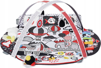Dyshek loje shqisash për bebe Kinderkraft 4SMART, interaktiv, me lodra të varura, shumëngjyrësh