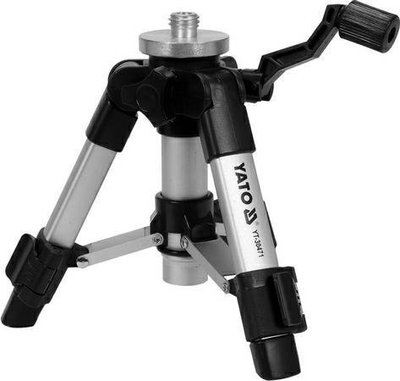 Tripod alumini Yato YT-3731, 28cm, me krank, argjendtë e zi
