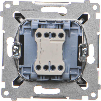 Buton shtypës Kontakt-Simon Simon 54 DP1.01/49, 10AX 250V, lidhje të shpejta, i zi matt