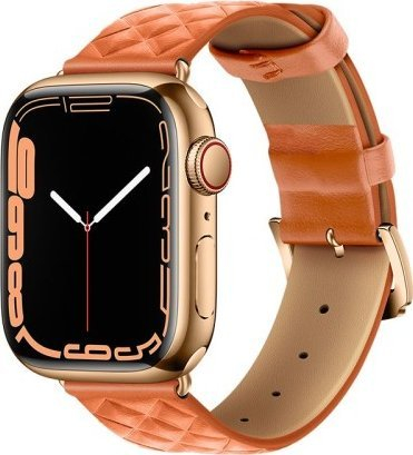 Rrip ore Hoco WA18 për Apple Watch, 38 40 41mm, lëkurë ekologjike, portokalli