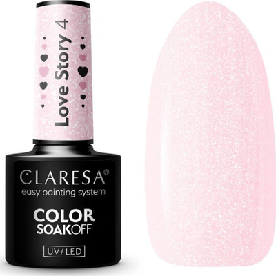 Llak gjeli për thonj Activeshop Claresa Love Story 4, 5g, ngjyrë e fortë