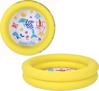 Pishinë fëmijësh SunClub 57157, 76x20 cm, 2 unaza, e verdhë