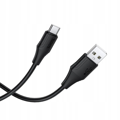Kabllo karikimi HOCO Bien X124 Type C, 1m, 2.3A, e zezë