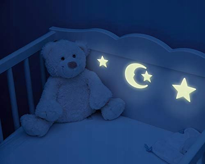 Ngjitëse reflektuese Herma Luminous Stars, set 3 copë, që ndriçojnë në errësirë, ngjyrë reflektuese