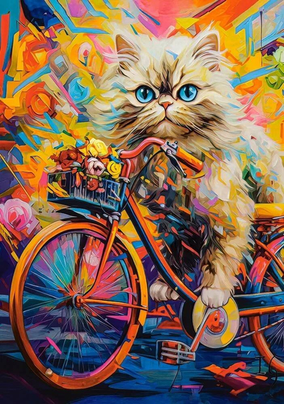 Puzzle Castorland Kitten's Floral Ride, 500 copa, shumëngjyrësh