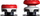 Thumbsticks për gamepad KontrolFreek Inferno Edition, për Xbox Series X, komplet performance, të kuqe dhe të bardha
