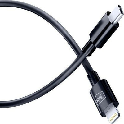 Kabllo USB 3MK Hyper, USB C në Lightning, 1.2 m, e zezë