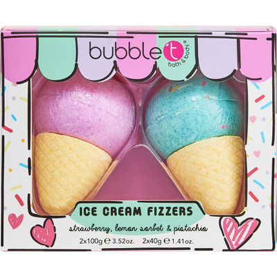 Shkumëzues Bubble T, Ice Cream Fizzers, 2 x 100 g + 2 x 40 g