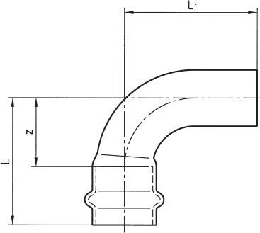 Bërryl Conex (P500102800000), seria B, 90°, 28mm