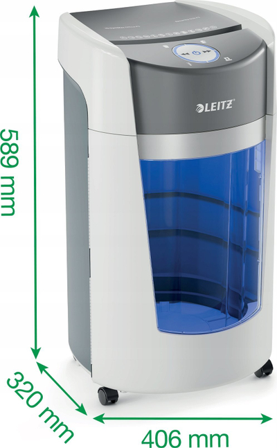 Makinë grirëse letra Leitz IQ OptiMax Office P5, nivel sigurie P5, 35L, e bardhë gri