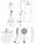 Set dushi Omnires Y Y1244LUXLBL, me termostat, dush shiu, i zi saten