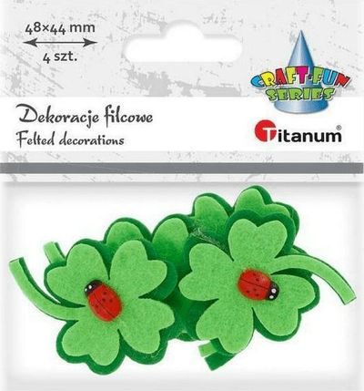 Dekore 3D Titanum Felt, 4 copë, të gjelbra