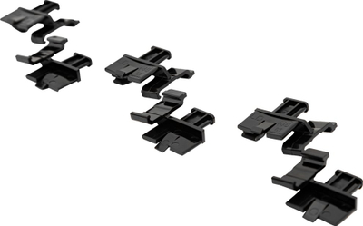 Kapëse për helmetë RealWear MSA Front Brim Top Mount Clips, për syrin e majtë, 3 palë, ngjyrë e zezë