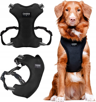 Parzmore për qen Chaba Guard Comfort S, e rregullueshme, reflektuese, e zezë