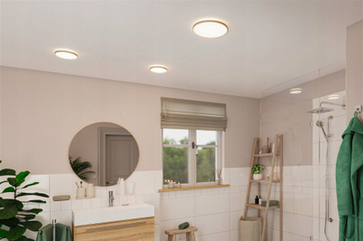 Panel LED për tavan Paulmann Atria Shine, 16W, i rrumbullakët, me efekt druri natyral