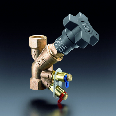 Valvul balancuese Oventrop Hydrocontrol RM DN32, 1 1/4", bronz, e artë