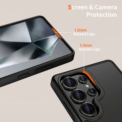 Mbrojtëse telefoni Tech-Protect Magmat për Galaxy S25 Ultra, TPU edhe polikarbonat, matte, e zezë