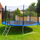 Trampolinë Extralink Home, 12ft 366cm, me rrjetë dhe shkallë