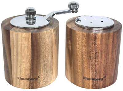 Set kripore dhe mulli piper Klausberg KB7859, dru akacie, mekanizëm qeramik