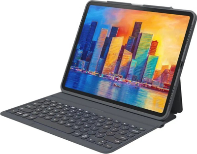 Tastjer me këllëf ZAGG Pro Keys për iPad Air 10.9 Gen 4/5, Bluetooth, me dritë mbrapa, gri