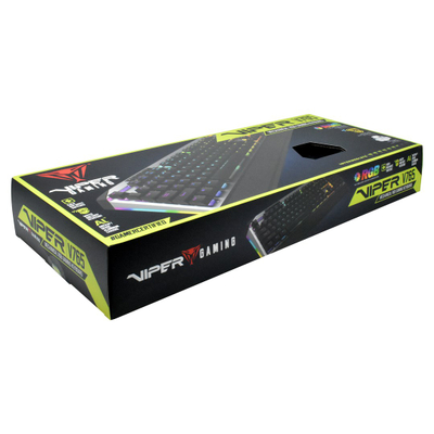 Tastierë mekanike Gaming Patriot Memory V765, USB, RGB, e zezë / e hirtë