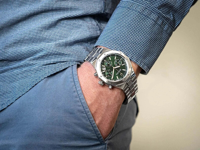Orë dore burrash Bulova Precisionist 96B409, e argjendtë