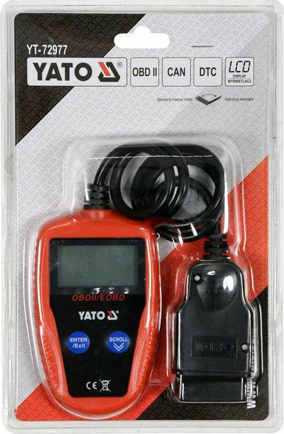 Дијагностички тестер Јато OBD2 EOBD YT-72977, LCD екран, пренослив